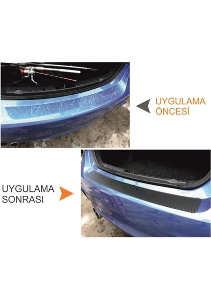 Peugeot 2008 Için Uyumlu Aksesuar Bagaj ve Kapı Eşiği Seti Karbon