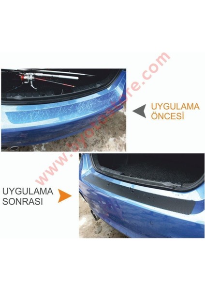 Opel Combo Için Uyumlu Aksesuar Oto Bagaj ve Kapı Eşiği Sticker Seti Karbon