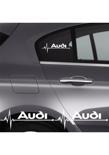 Audi A4 Için Uyumlu Aksesuar Oto Ritim Sticker 2 Adet 20*9 cm