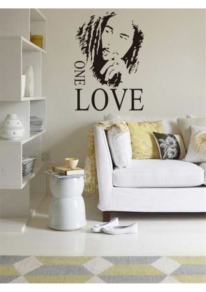 Bob Marley One Love Ev Dekoratif Sticker