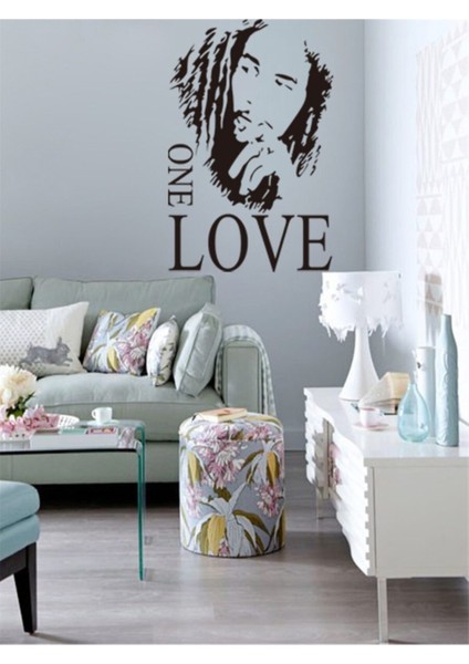 Bob Marley One Love Ev Dekoratif Sticker