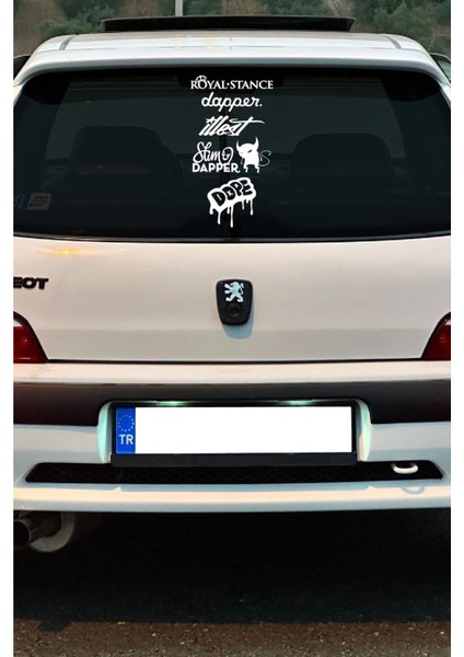 Oto Arka Cam Sticker Ingilizce Model 73 40*20 cm