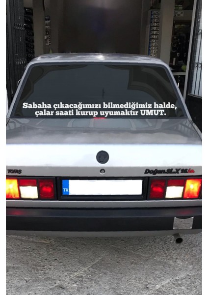 Oto Cam Yazı Sözleri Ticari-Servis-Dolmuş-Panelvan Uzun Sticker Model 11
