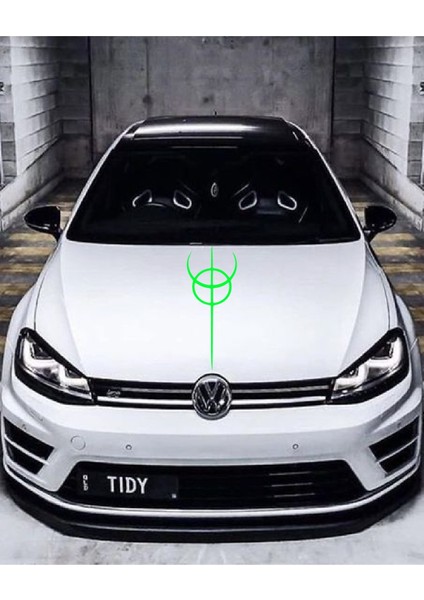 Oto Kaput Şerit Sticker Dönence Daire Tasarım Yeşil 20*60 cm modelleri