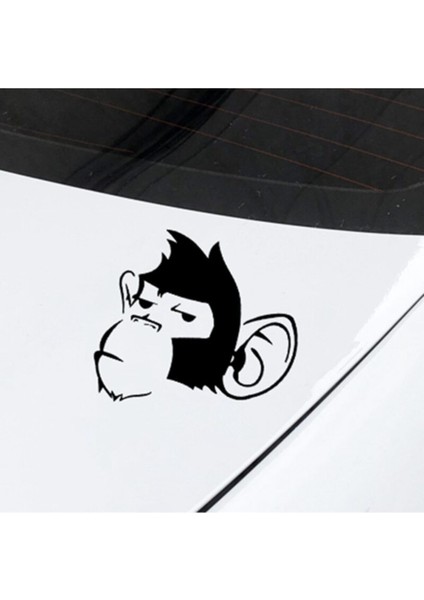 Maymun Kafası Tasarım Karikatür Oto Sticker 10*10 cm