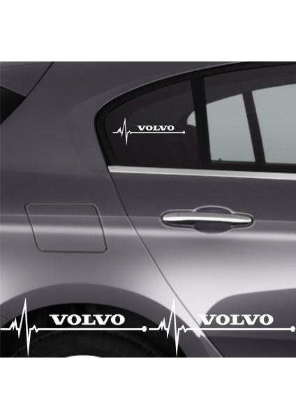 Volvo XC60 Için Uyumlu Aksesuar Oto Ritim Sticker 2 Adet 20*9 cm