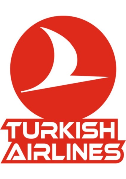 Turkısh Airlines Logo Oto Sticker Kırmızı 10*11 cm