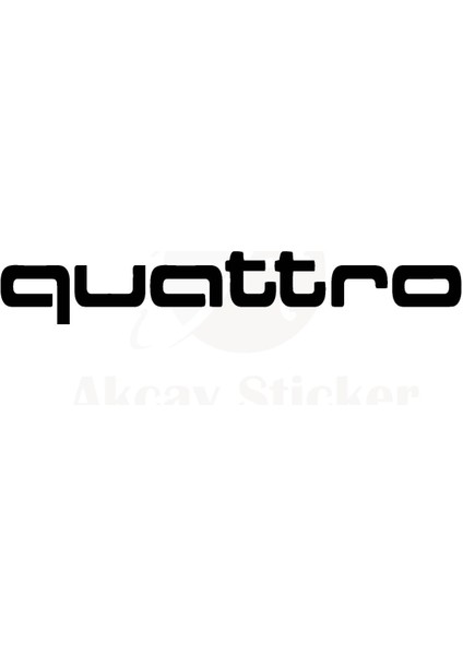 Autosticker^#audi Quattro Için Uyumlu Aksesuar Oto Sticker Siyah 2 Adet 30 x 5 cm