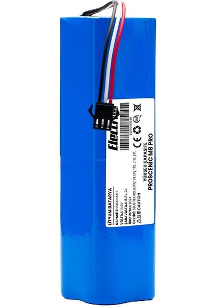 Proscenic M8 Pro Uyumlu Batarya (ULTRA YÜKSEK KAPASİTE) 6400mah Pil Robot Süpürge Batarya Değişimi