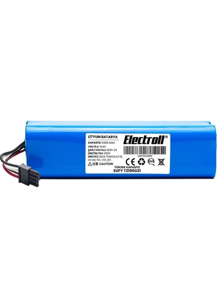 Eufy T2190g21 Uyumlu Batarya (ULTRA YÜKSEK KAPASİTE) 6400mah Pil Robot Süpürge Batarya Değişimi