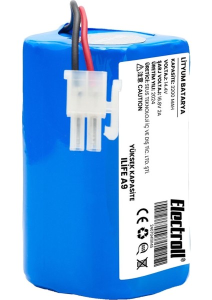 Ilife A9 Uyumlu Batarya (ULTRA YÜKSEK KAPASİTE) 3200mah Pil Robot Süpürge Batarya Değişimi