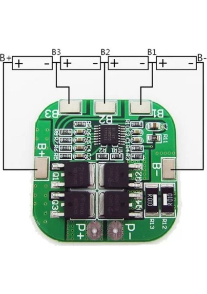4s 20a Li-ıon & 18650 Bms Batarya Koruyucu Balans Devre