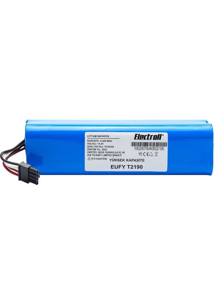 Eufy T2190 Uyumlu Batarya (ULTRA YÜKSEK KAPASİTE) 6400mah Pil Robot Süpürge Batarya Değişimi