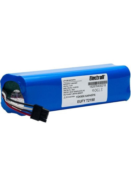 Eufy T2190 Uyumlu Batarya (ULTRA YÜKSEK KAPASİTE) 6400mah Pil Robot Süpürge Batarya Değişimi fiyatları