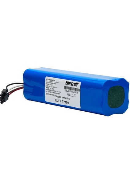 Eufy T2190 Uyumlu Batarya (ULTRA YÜKSEK KAPASİTE) 6400mah Pil Robot Süpürge Batarya Değişimi modelleri
