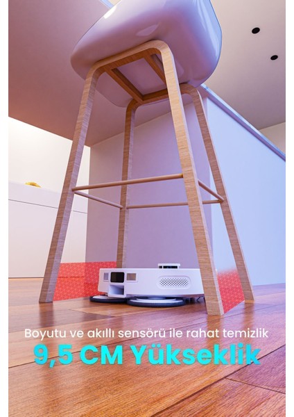 Maxpro 5000pa Dual Cleaning Su Ve Toz Toplama Üniteli Robot Süpürge ( Türkiye Garantili)