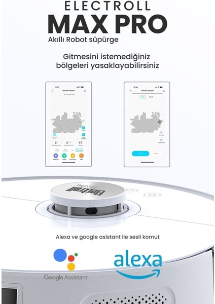 Maxpro 5000pa Dual Cleaning Su Ve Toz Toplama Üniteli Robot Süpürge ( Türkiye Garantili)