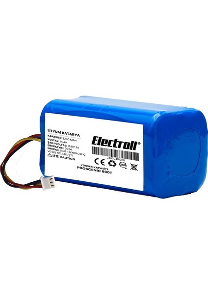 Proscenic 800t Uyumlu Batarya (ULTRA YÜKSEK KAPASİTE) 3200mah Pil Robot Süpürge Bataryası Değişimi modelleri