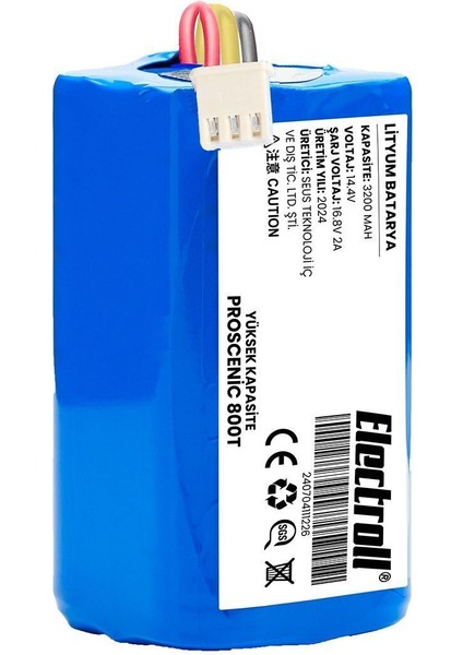 Proscenic 800t Uyumlu Batarya (ULTRA YÜKSEK KAPASİTE) 3200mah Pil Robot Süpürge Bataryası Değişimi fırsatları