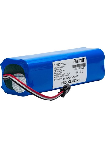 Proscenic M6 Uyumlu Batarya (ORJİNAL KAPASİTE) 5200mah Pil Robot Süpürge Batarya Değişimi fiyatları