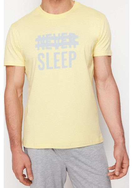 Erkek Pamuk Kayık Yaka Kısa Kol Regular Fit Örme Yazlık Şortlu Pijama Takımı