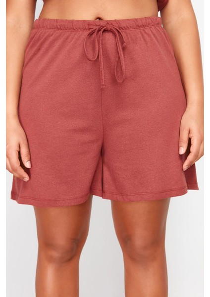 Büyük Beden Kadın Pamuklu Gömlek Yaka Kısa Kol Pamuklu Ayıcık Nakışlı Örme Pijama Takımı modelleri