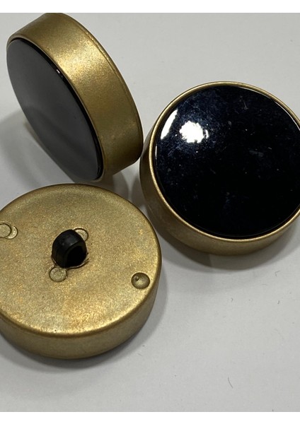 Kaban Kürk Manto Düğmesi / Italyan Düğme 6 Lı Set / Mat Gold Siyah 2,7 cm /M009 fırsatları