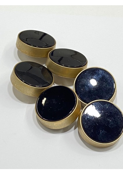 Kaban Kürk Manto Düğmesi / Italyan Düğme 6 Lı Set / Mat Gold Siyah 2,7 cm /M009 indirimleri