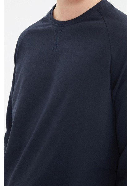 Erkek Polyester Bisiklet Yaka Uzun Kol Regular Fit Pijama Takımı
