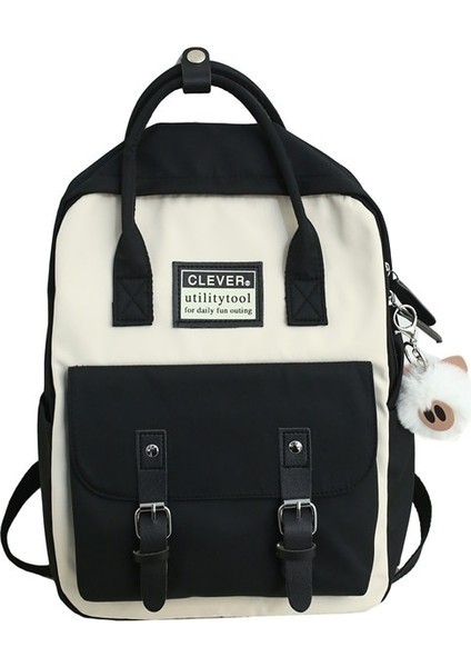 Kadınlar Naylon Sırt Şeker Renk Su Geçirmez Gençler Kızlar Için Okul Patchwor Çanta (Yurt Dışından)