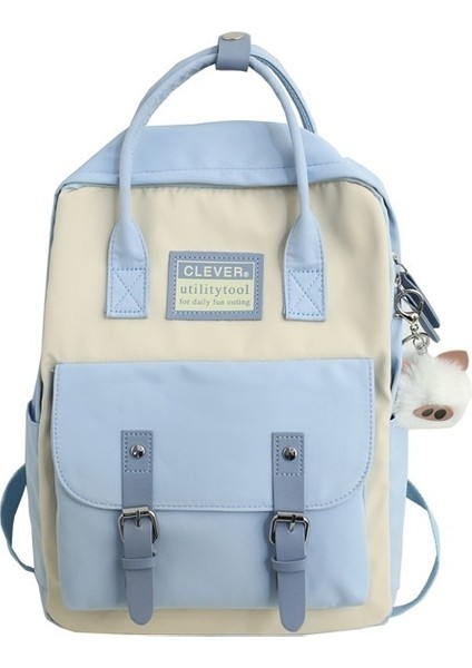 Kadınlar Naylon Sırt Şeker Renk Su Geçirmez Gençler Kızlar Için Okul Patchwor Çanta (Yurt Dışından)