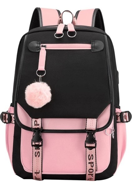 21L Sırt Ortaokul Öğrencisi Okul Şarj Portlu Çanta (Yurt Dışından)