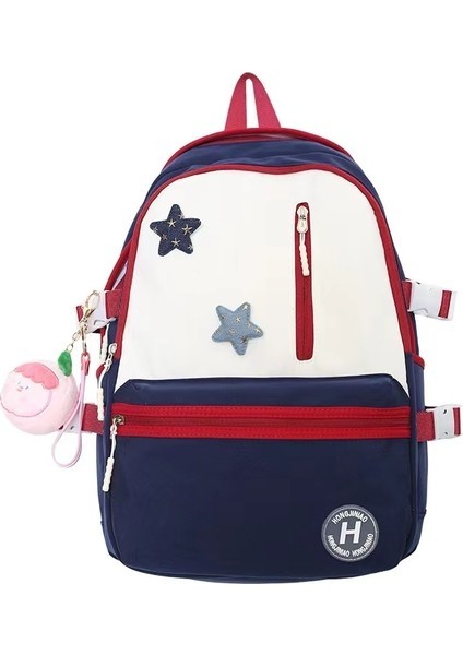 Sırt Kadın Renk Eşleştirme Öğrenci Okul Büyük Kapasiteli Çanta (Yurt Dışından)