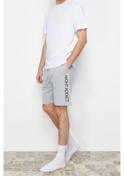 Erkek Pamuk Bisiklet Yaka Kısa Kol Baskılı Yazlık Şortlu Pijama Takımı fiyatları