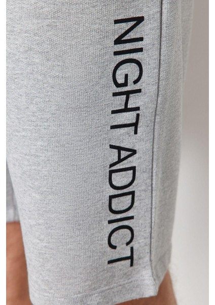 Erkek Pamuk Bisiklet Yaka Kısa Kol Baskılı Yazlık Şortlu Pijama Takımı indirimleri