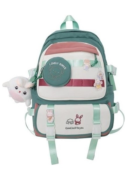 Ortaokul Öğrencilerinin Kontrast Renkli Sırt Çantası (Yurt Dışından)