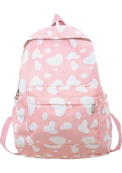Büyük Kapasiteli Sırt Inek Deseni Moda Kızlar Kore Versiyonu Düz Renk Ün Çanta (Yurt Dışından)