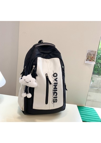 Okul Büyük Kapasiteli Orta Lise Öğrencisi Sırt Sevimli Kontrast Renk Çanta (Yurt Dışından)