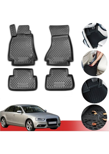 Kaiser Audi A4 B8 2008-2015 Arası 3D Havuzlu Paspas