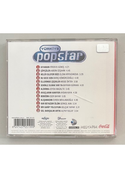 Türkiye Popstar CD (Orjnal Dönem Baskı Cd)