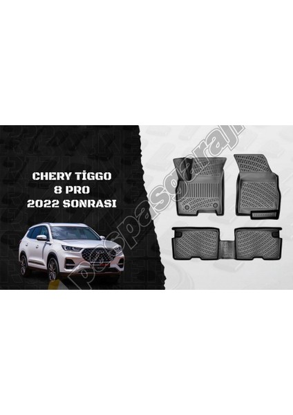 Chery Tiggo 8 Pro 3D Havuzlu Paspas 2022 Sonrası