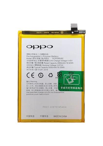 Realme C17 - Blp803 Batarya Pil Sıfır Orijinal