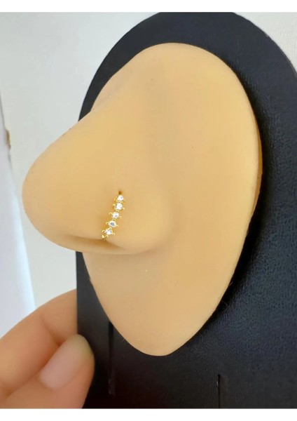 Arescollection 925 Ayar Gümüş Zirkon 5 Taşlı Zarif Halka Hızma fiyatları