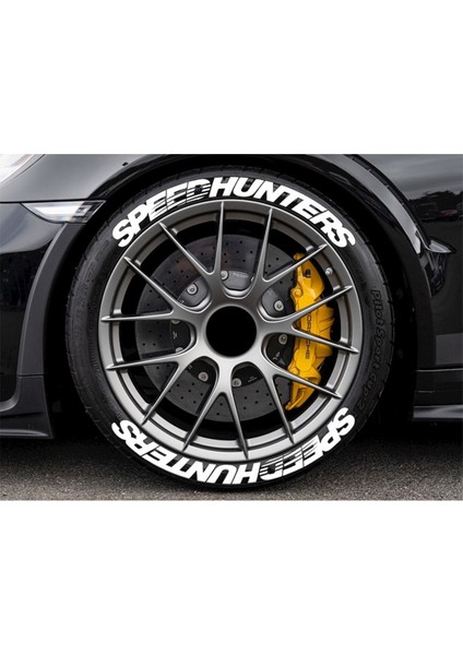 Speedhunters Lastik Yazısı Beyaz 2.5 cm Orijinal Ürün 4 Adet 3D Lastik Yazısı