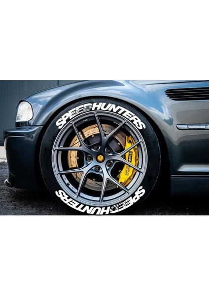 Speedhunters Lastik Yazısı Beyaz 2.5 cm Orijinal Ürün 4 Adet 3D Lastik Yazısı