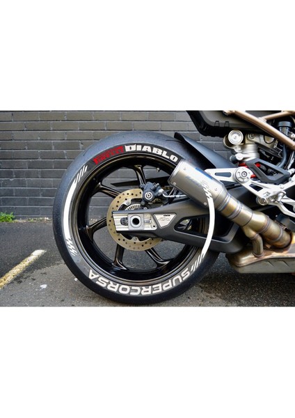 Motosiklet Lastik Yazısı Pirelli Diablo Supercorsa 2.5 cm 16 Adet + Tutkal Bombtire® Proseries ™