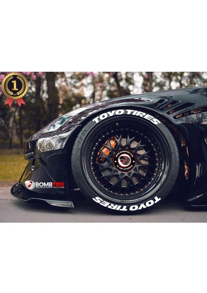 Toyo Tires Lastik Yazı Orijinal Ürün 2.5 cm Proseries ™ 1 Yıl Garantili 8 Adet Tutkal