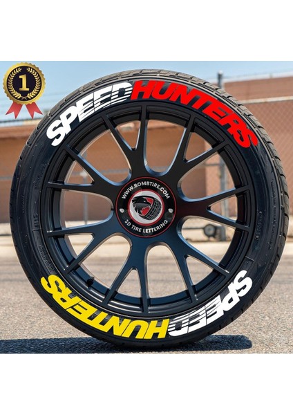Speedhunters Lastik Yazı Orijinal Ürün 2.5 cm Proseries ™ 1 Yıl Garantili 8 Adet Tutkal