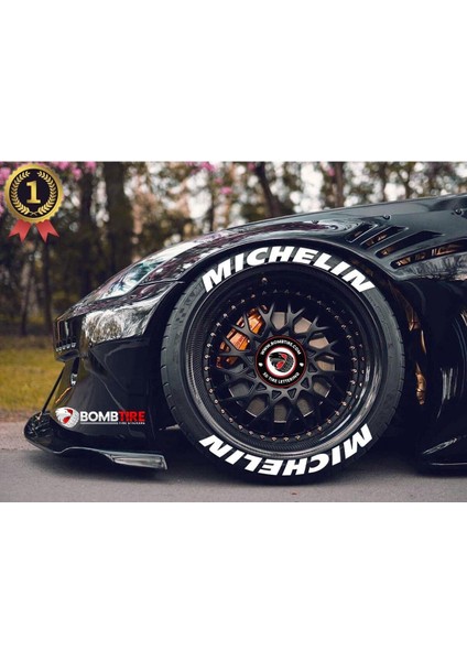 Michelin Lastik Yazı Orijinal Ürün 2.5 cm Proseries ™ 1 Yıl Garantili 8 Adet Tutkal