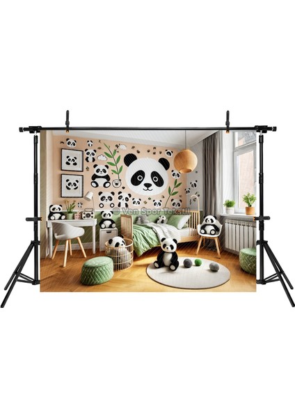 Sevimli Panda Temalı Çocuk Odası Stüdyo Fonu, 200X150CM Arka Plan fiyatları